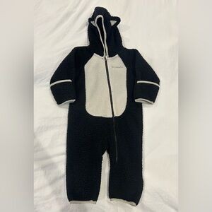 Columbia Baby Boy Fox Sherpa Hooded Bunting Black and White 12-18 Months
